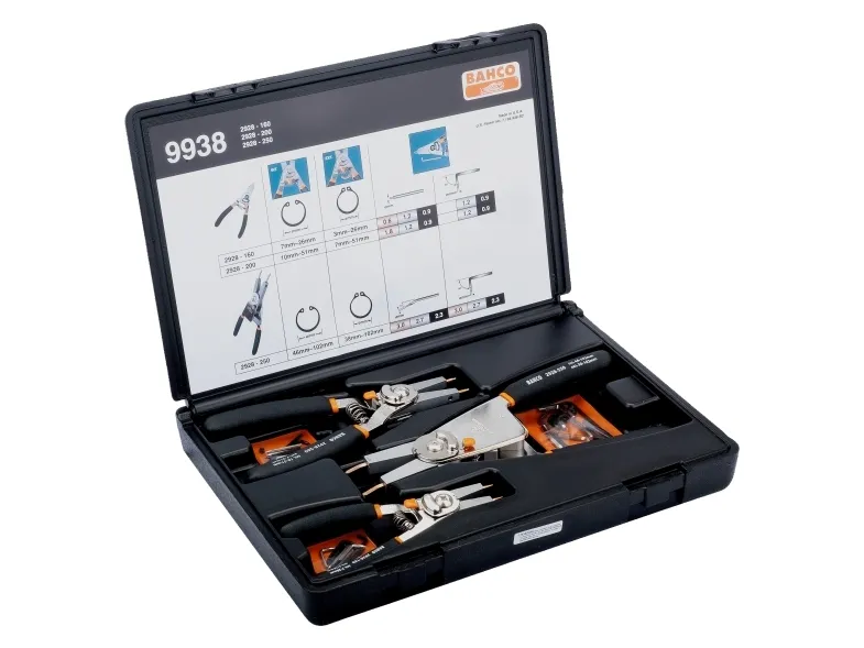 Bahco 9938, Tangsæt, Sort, Orange, 1,64 kg