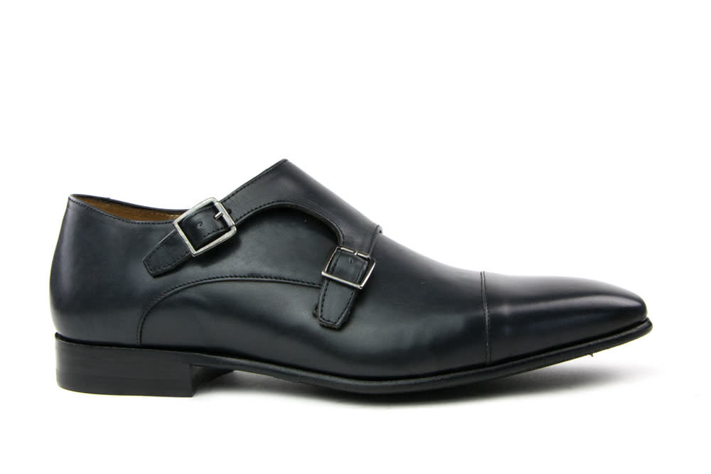 Van Bommel Dubbele Gesp Calf Black
