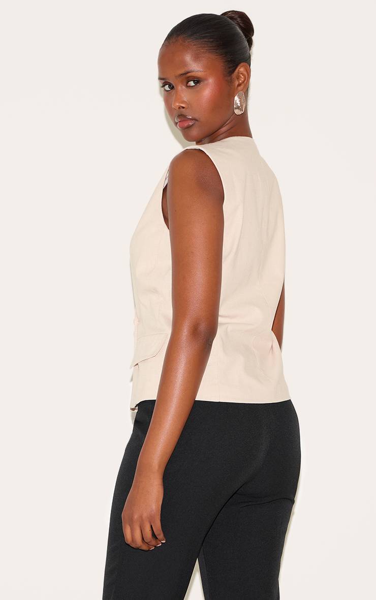 Sable Gilet Asymétrique Coupe Boxy
