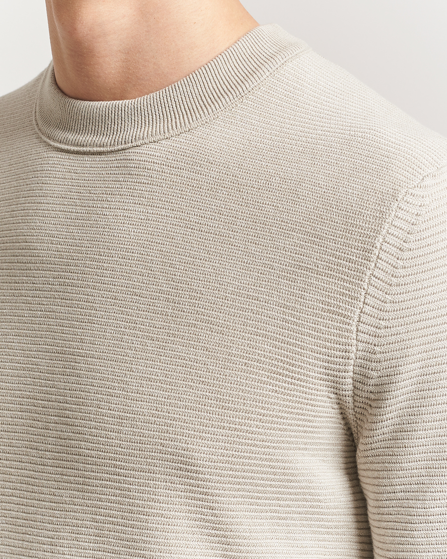BOSS ORANGE Aspoki Structured Knitted Sweater Light Beige