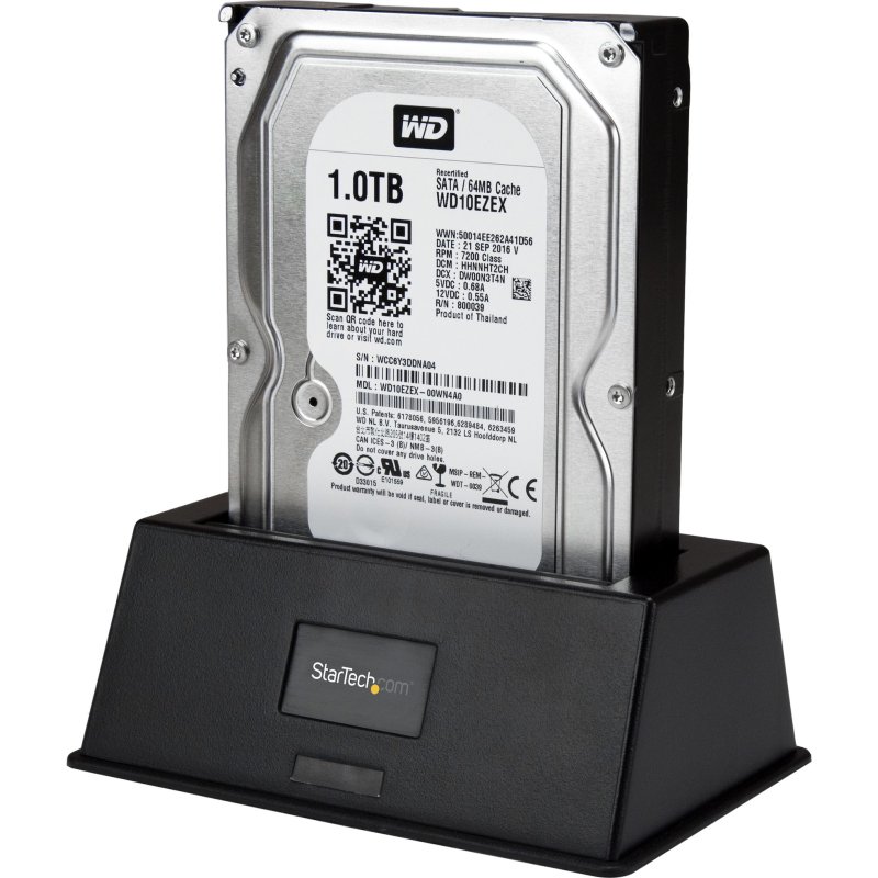 StarTech.com Station d'Accueil pour Disque Dur USB 3.0 à SATA à Baie Unique, Dock pour Disque Dur USB 3.0 (5 Gbps), Dock pour HDD/SSD Externe 2,5/3,5