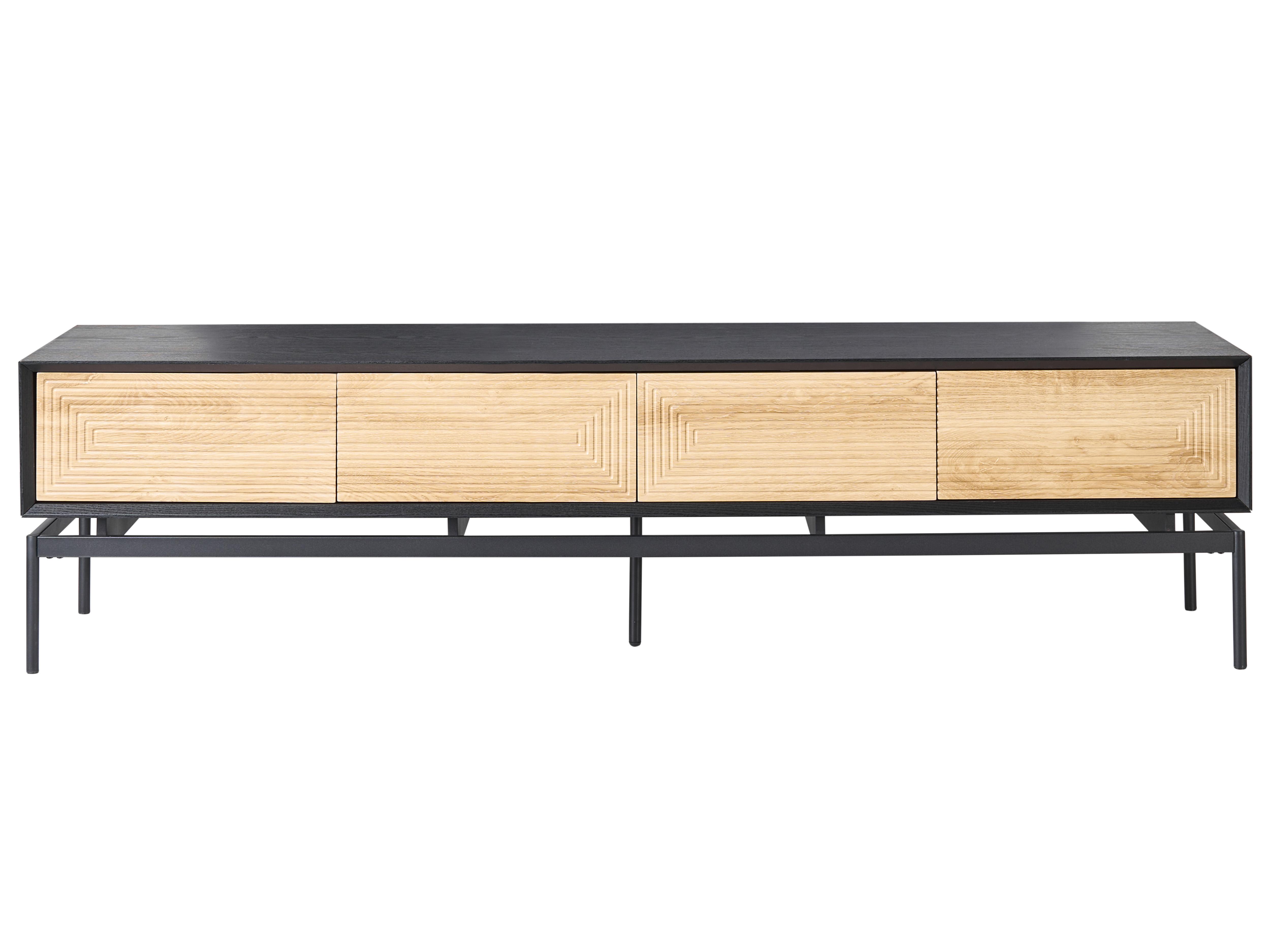 TV-meubel LANCELIN Zwart/lichtbruin