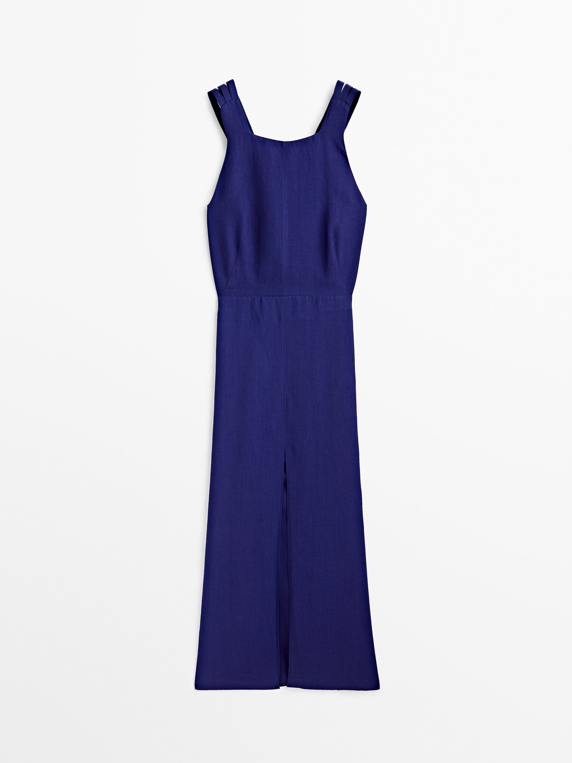 Vestido com alças cruzadas nas costas - AZUL