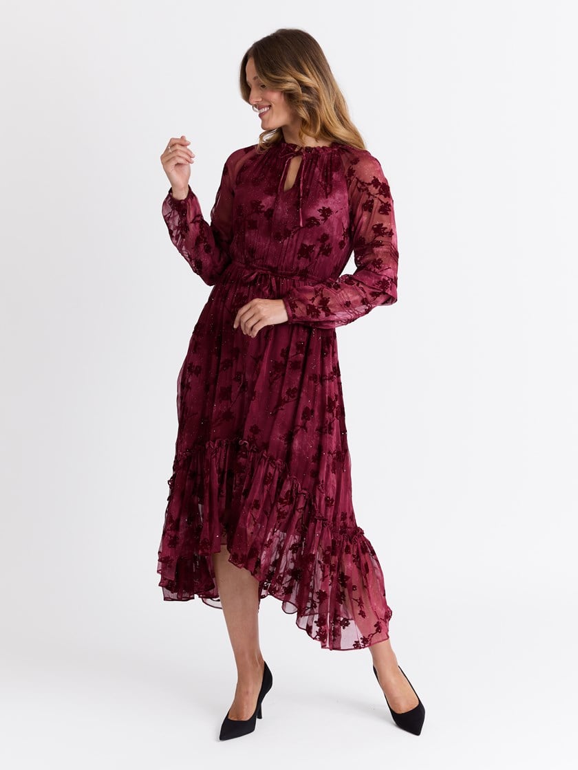 Andrea kjole Burgundy