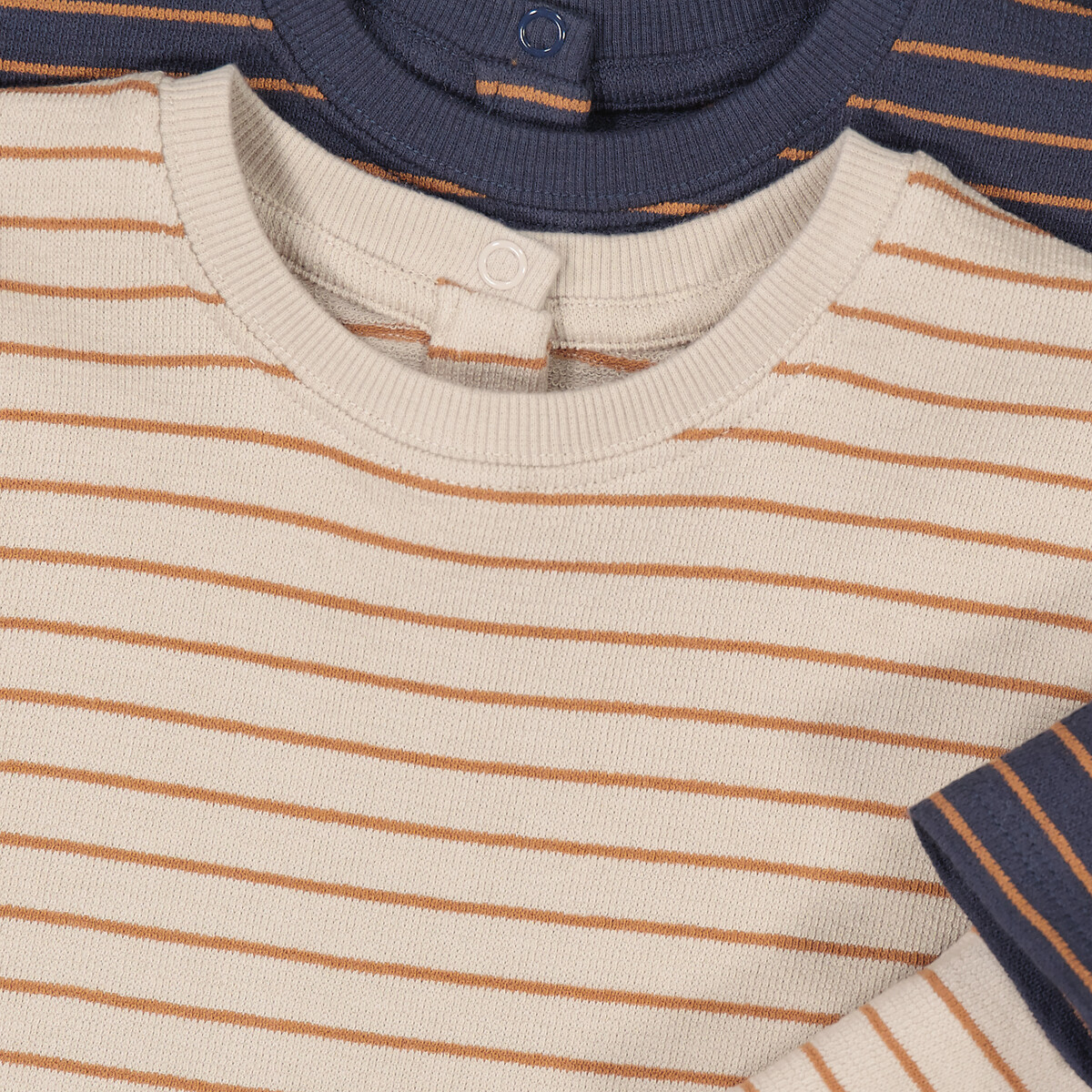 COLEÇÃO LA REDOUTE<br>Conjunto de 2 camisetas listradas de manga comprida