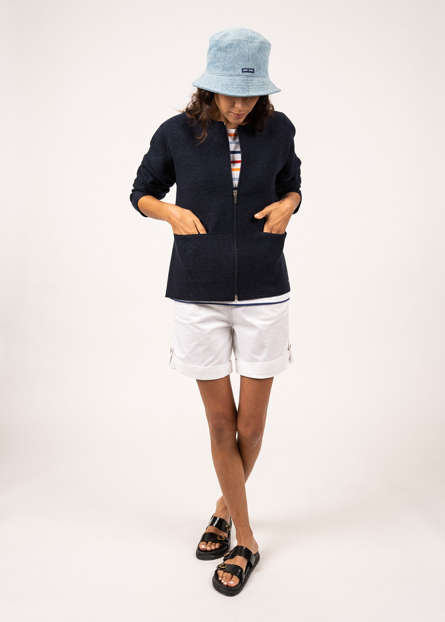 Veste en laine bouillie Erdeven