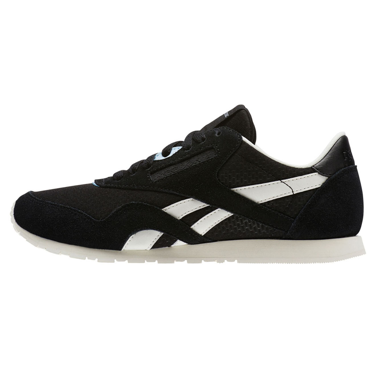 Reebok Baskets en Textile & Velours de Cuir Classic Nylon noires