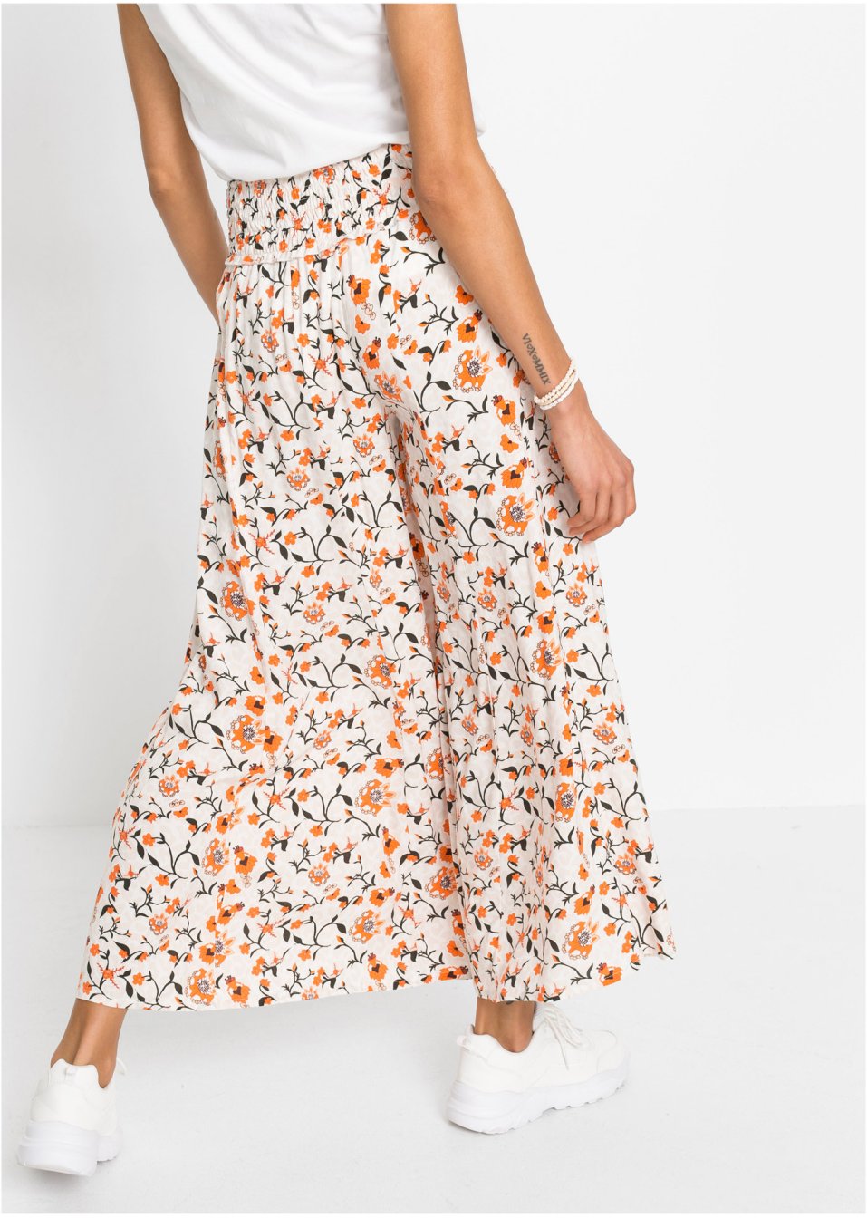 Pantalon palazzo à imprimé floral
