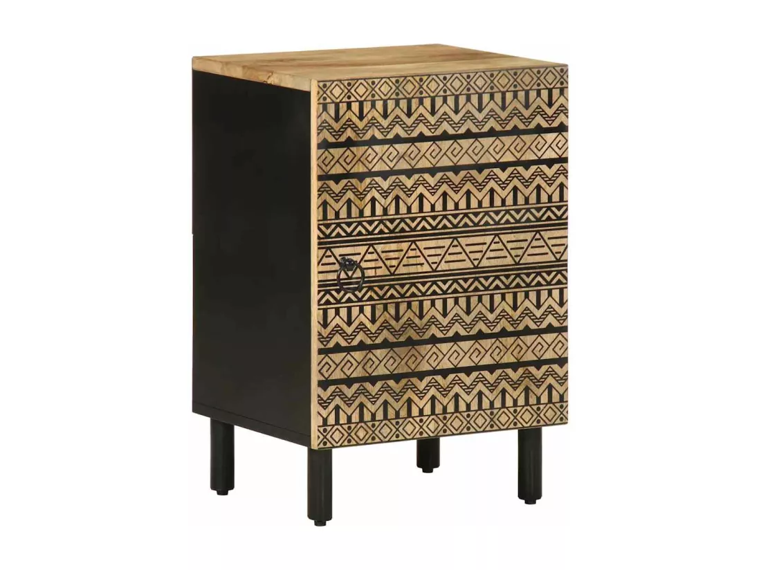 Armoire de salle de bain 38x33,5x58 cm bois massif de manguier