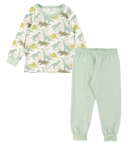 Joha Natt?j - Off White/Støvet  Grøn m. Dino