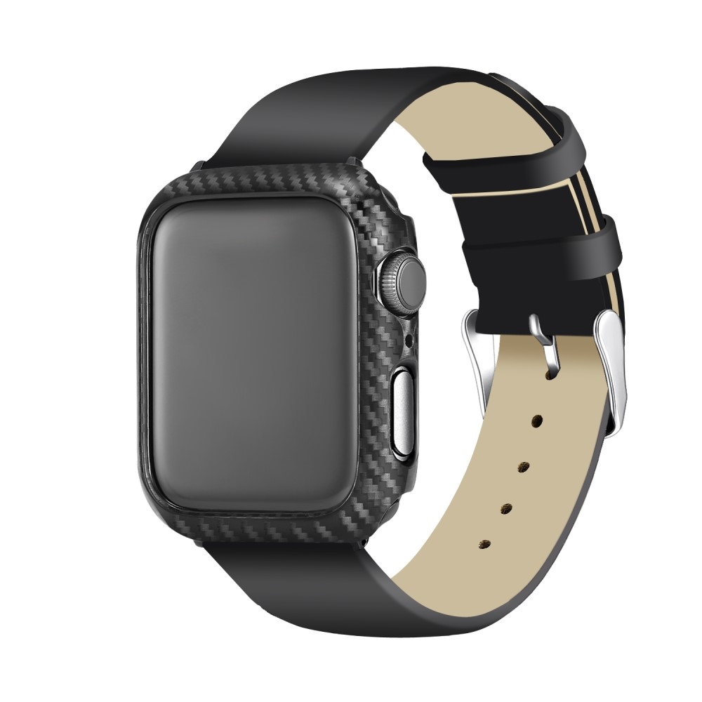 Apple Watch (40mm) Bumper Hardcase   Display Schutzfolie - Schwarz (Carbon)