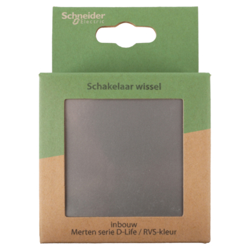 Merten D-Life inbouw wisselschakelaar edelstaal
