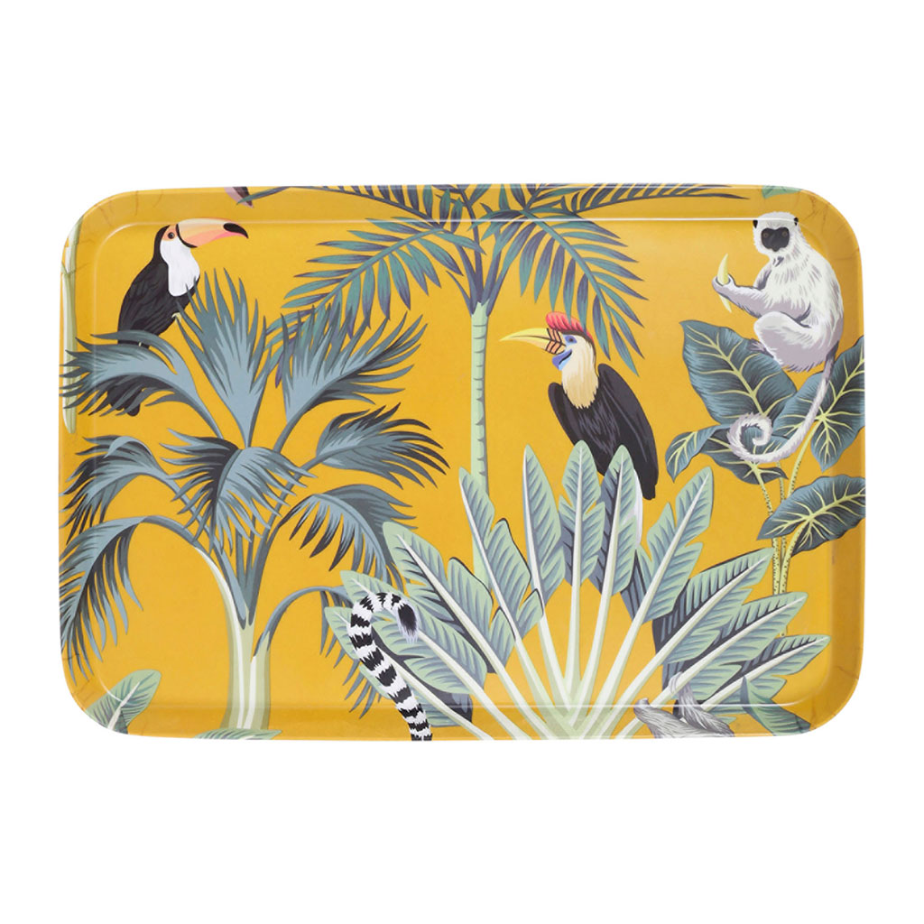 Plateau rectangulaire SALVADOR jaune 33x22cm