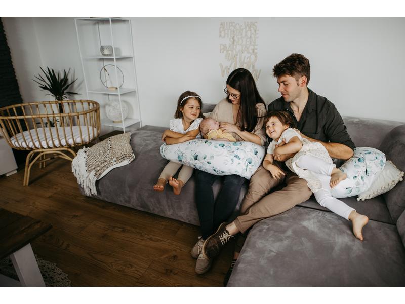 Rotho Babydesign Stillkissen Multi Natural Leaves Multifunktionelles Stillkissen