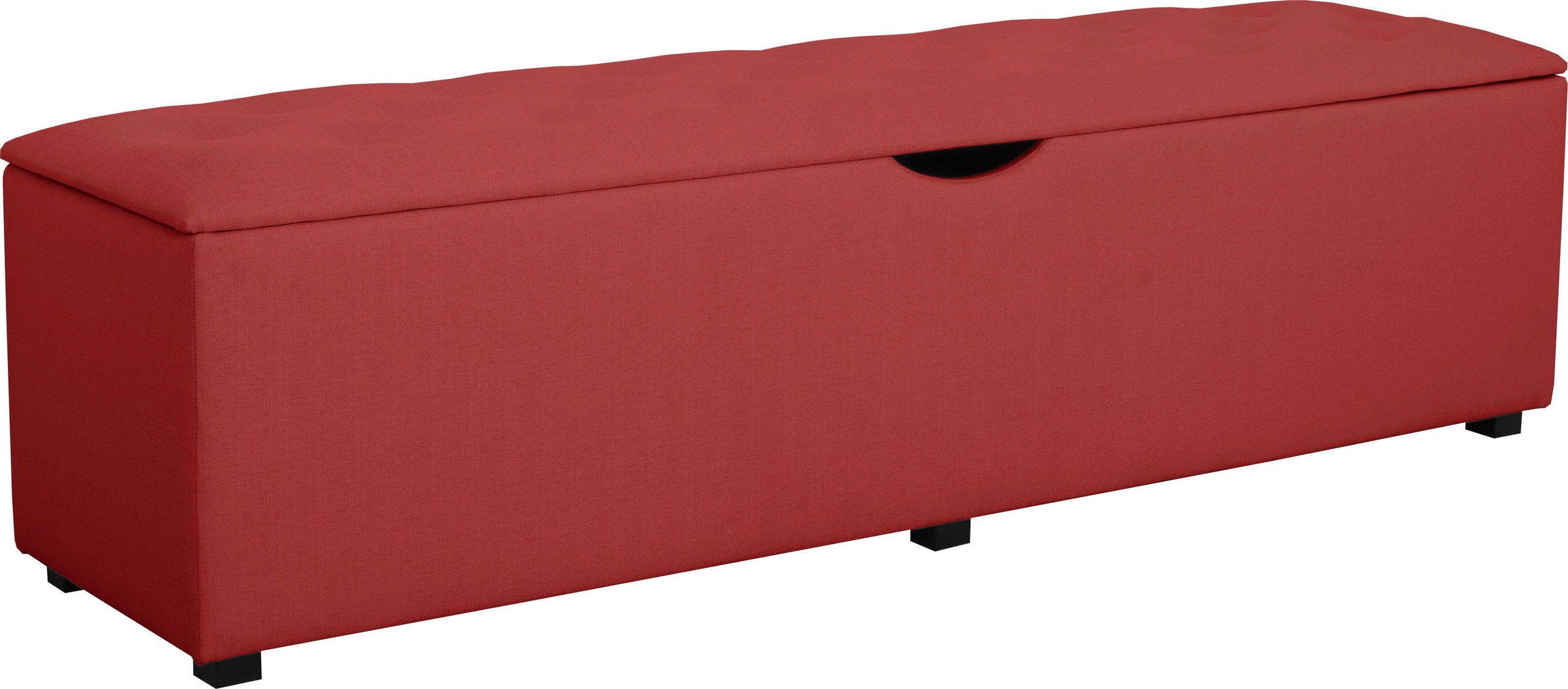 PLACES OF STYLE Hockerbank »Knobbed« Hockerbank mit Stauraum, Breite 120 cm und 160 cm