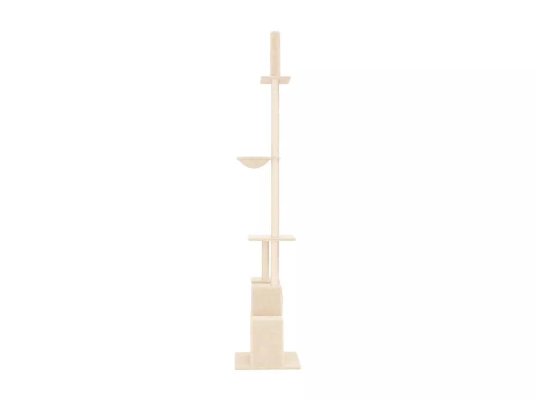 Arbre à chat du sol au plafond Crème 250,5-276,5 cm