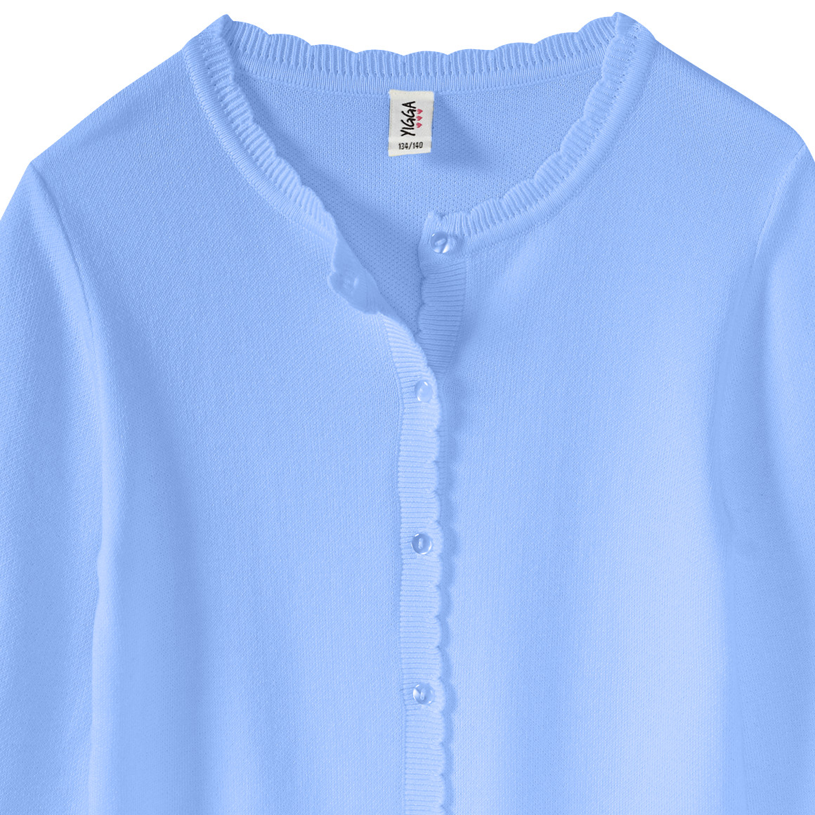 Yigga Mädchen Cardigan mit Knopfleiste hellblau