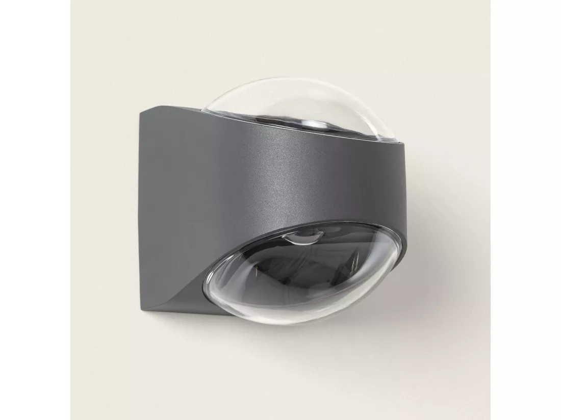Applique Murale Extérieure LED 12W Aluminium Éclairage Double Face Adelfa Gris foncé