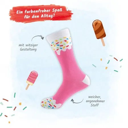 Trötsch Socken am Stiel, Erdbeere, 37 - 42