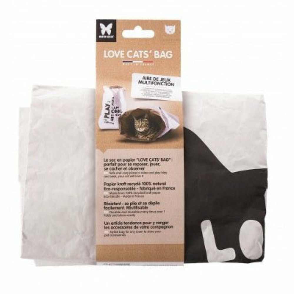 Sac en papier kraft pour chats jeu de cachette