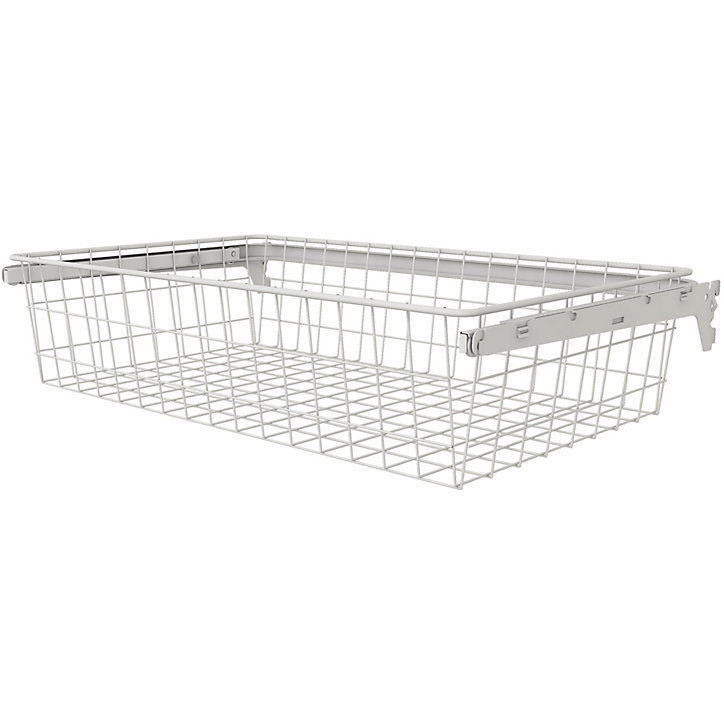 Panier coulissant filaire en acier blanc marque gamme L. 66 x P. 40 cm