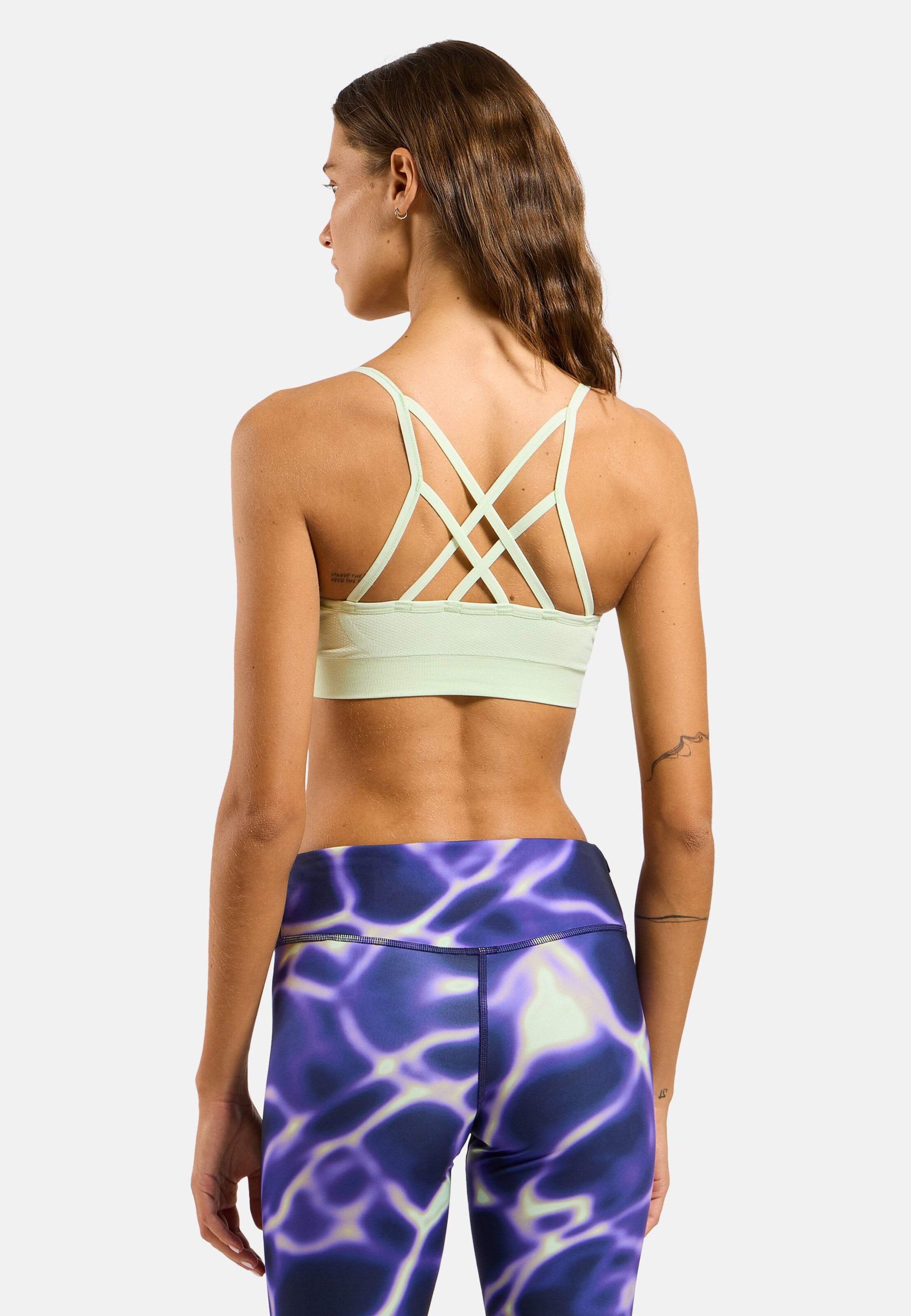 Seamless Wende-Sport-BH mit sanftem Halt in ambrosia - grey melange