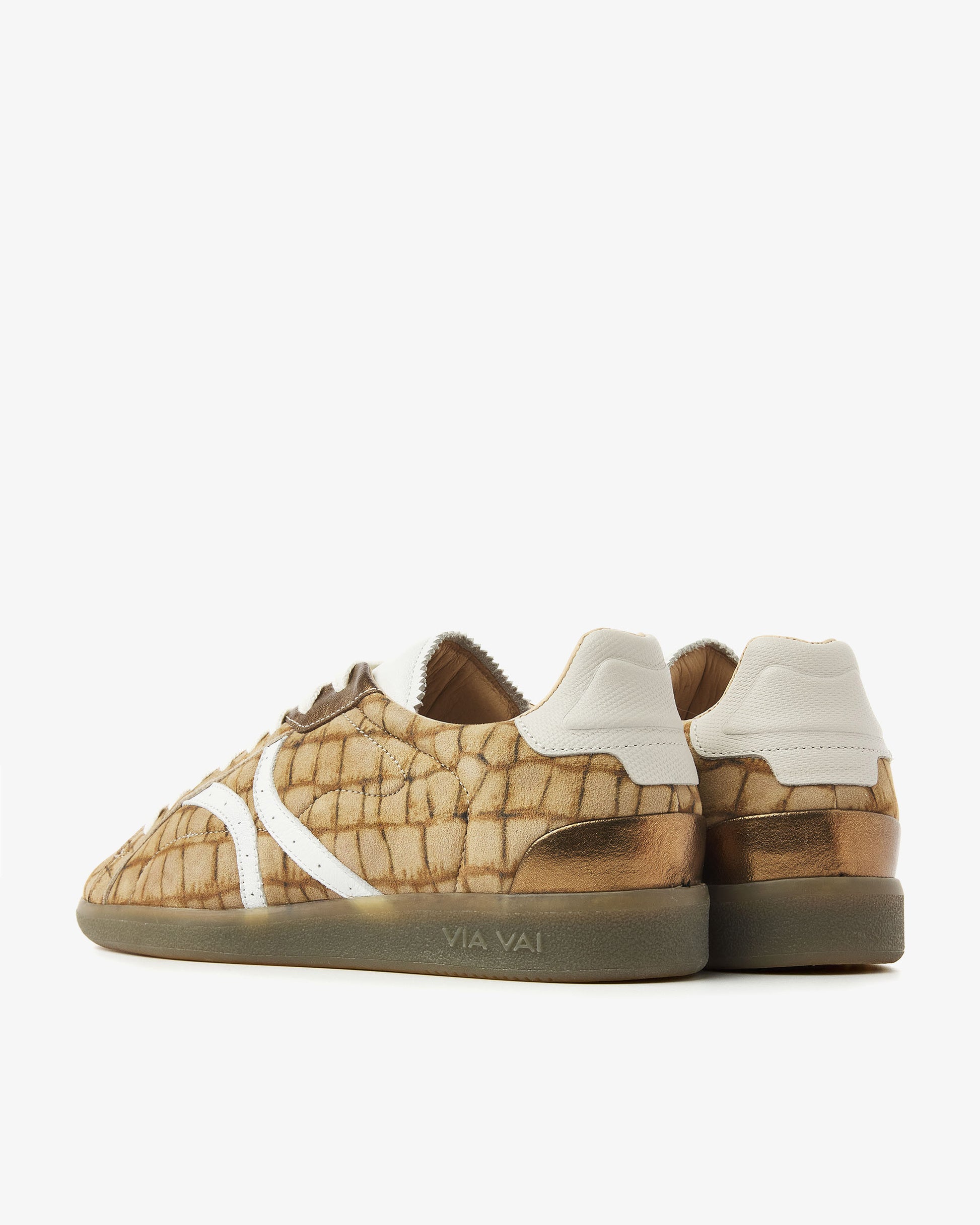 VIA VAI bruine dames sneakers Nilla Khloe