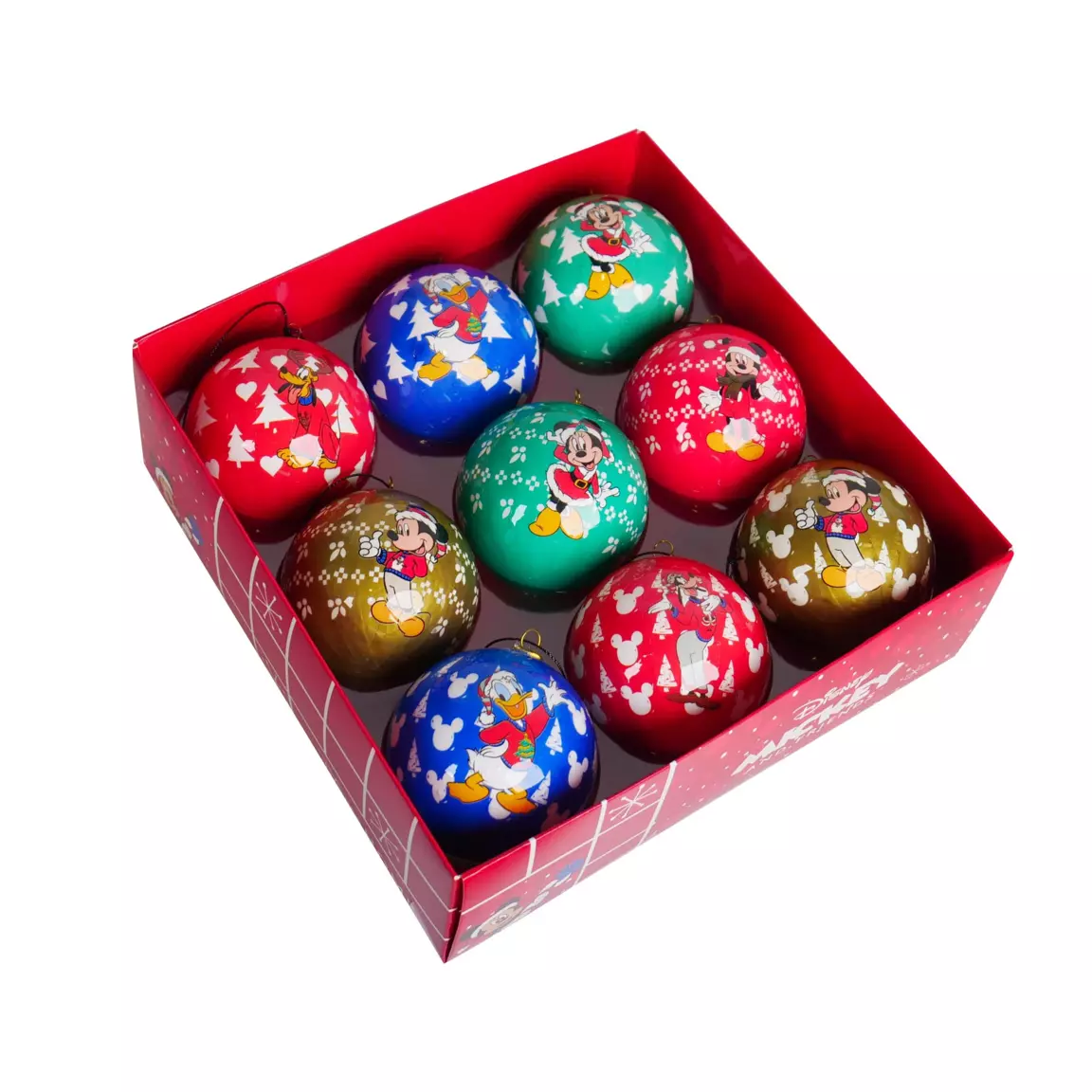 Coffret de 9 boules de Noël (D75 mm) Disney Mickey Multicolore