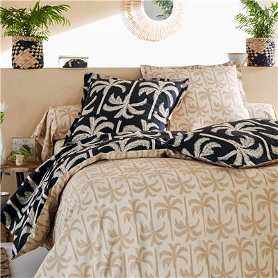 Linge de lit palmiers design - BECQUET CRÉATION