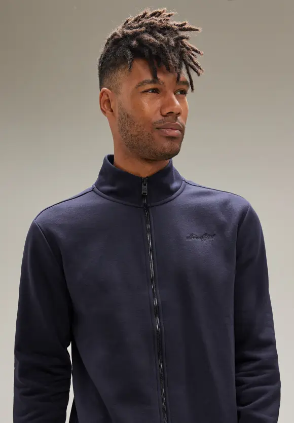 Sweatjacke mit Zipper - nightshadow blue