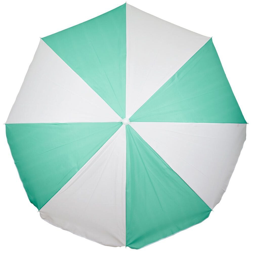 Parasol de plage Funky blanc et vert Ø160xH195cm