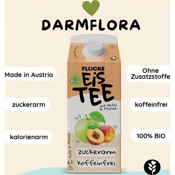 Bio Eistee mit Apfel & Pfirsich