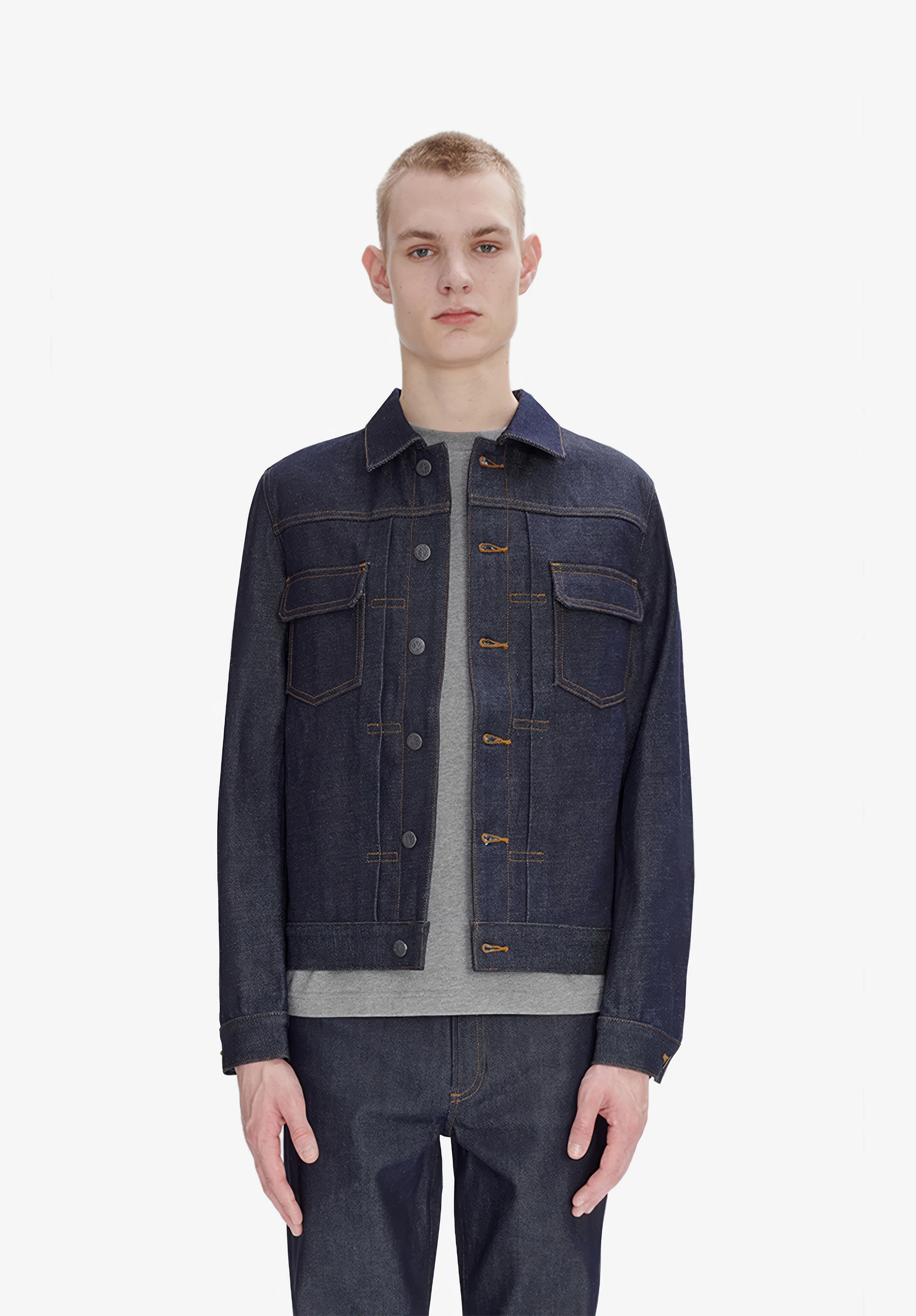 veste jean work - Indigo