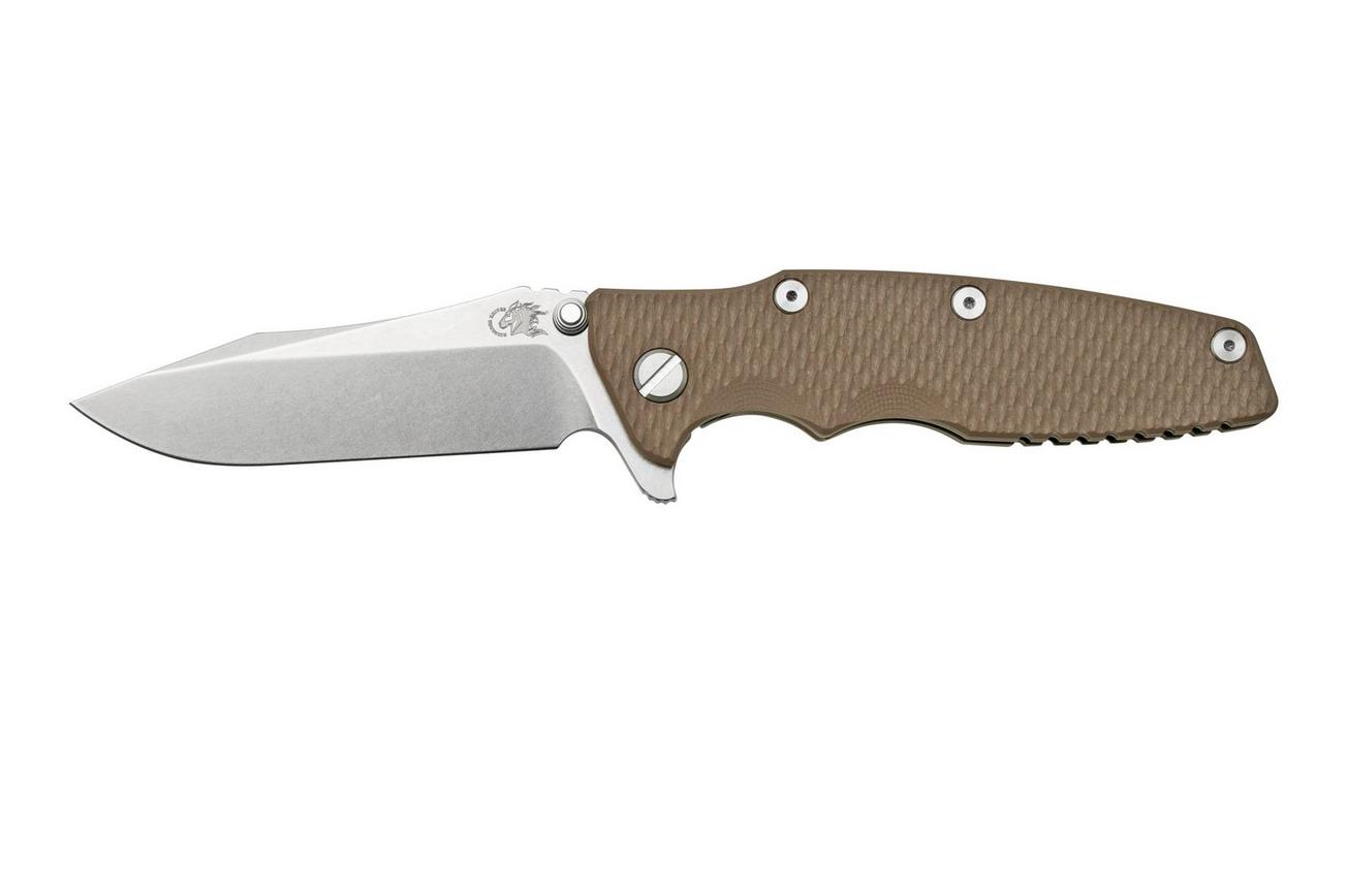 Rick Hinderer Eklipse 3.5” Spearpoint S45VN, Stonewash Bronze, Earth Brown G10, zakmes
