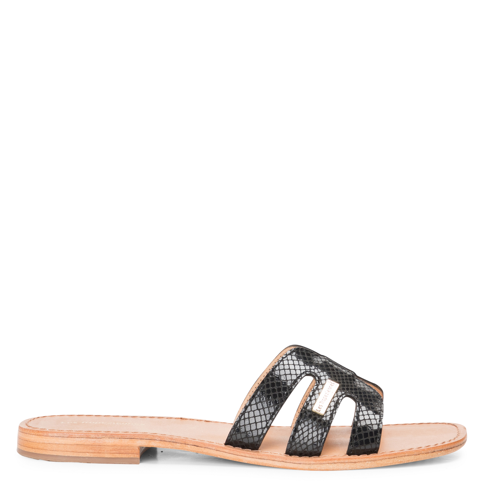 HADAMIA - Mules plates en cuir | Noir