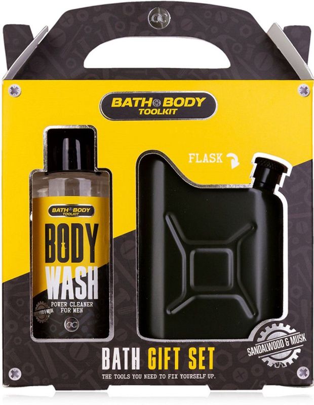 Bad- en Douchegel - 100 ml - Inclusief Heupfles - Roestvrij Staal