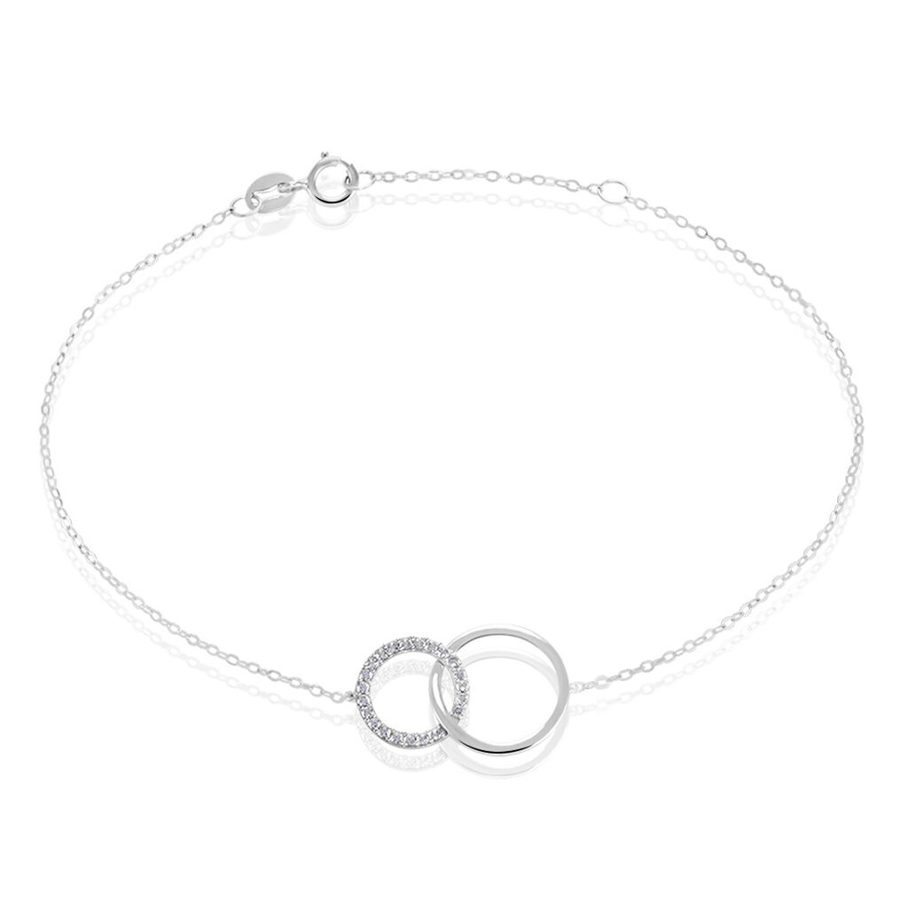 Bracelet Or Blanc Nesrine Oxydes