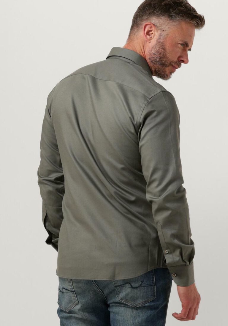 PROFUOMO olijf profuomo casual overhemd non-iron poplin