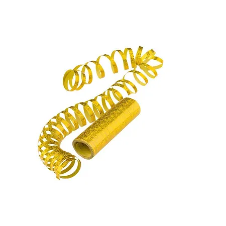 amscan Luftschlange Holografie gold 0,7 x 400 cm