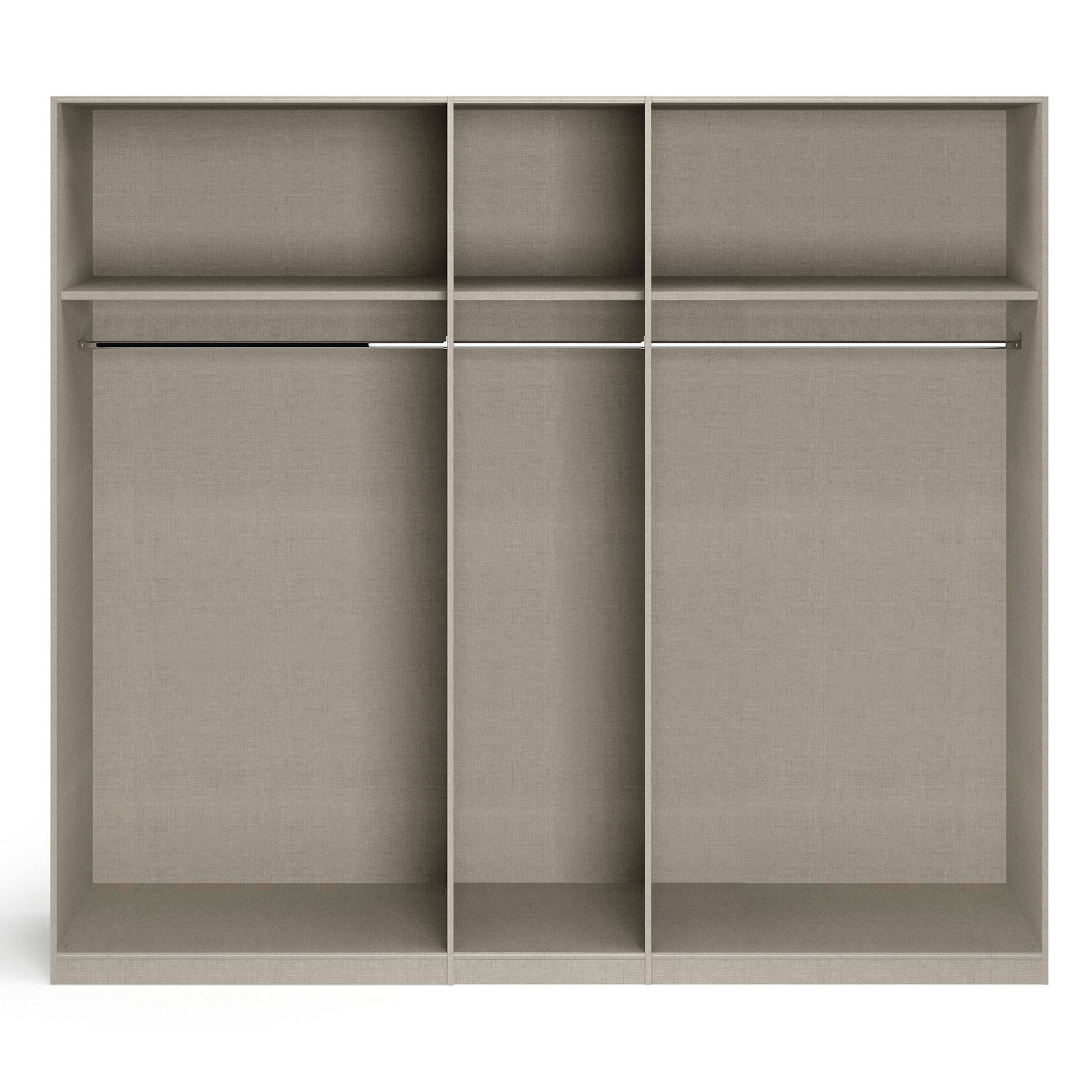 Drehtürenschrank - Sonoma Eiche - Kristallglasspiegel - 5-türig - 226x210 cm