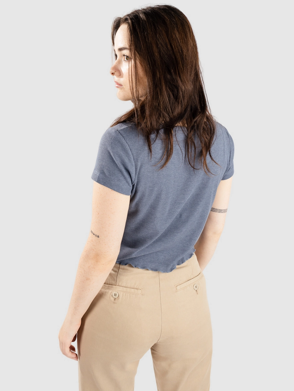 Kazane Nora T-Shirt chin blue htr