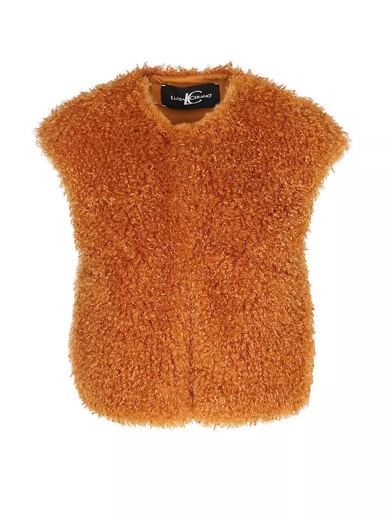 LUISA CERANO Gilet in Felloptik  orange