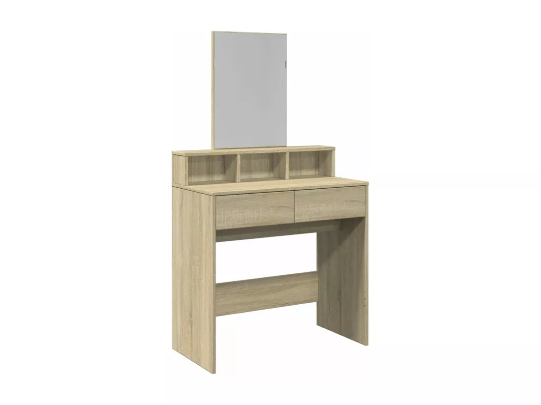 Coiffeuse avec miroir chêne sonoma 80x41x144,5 cm