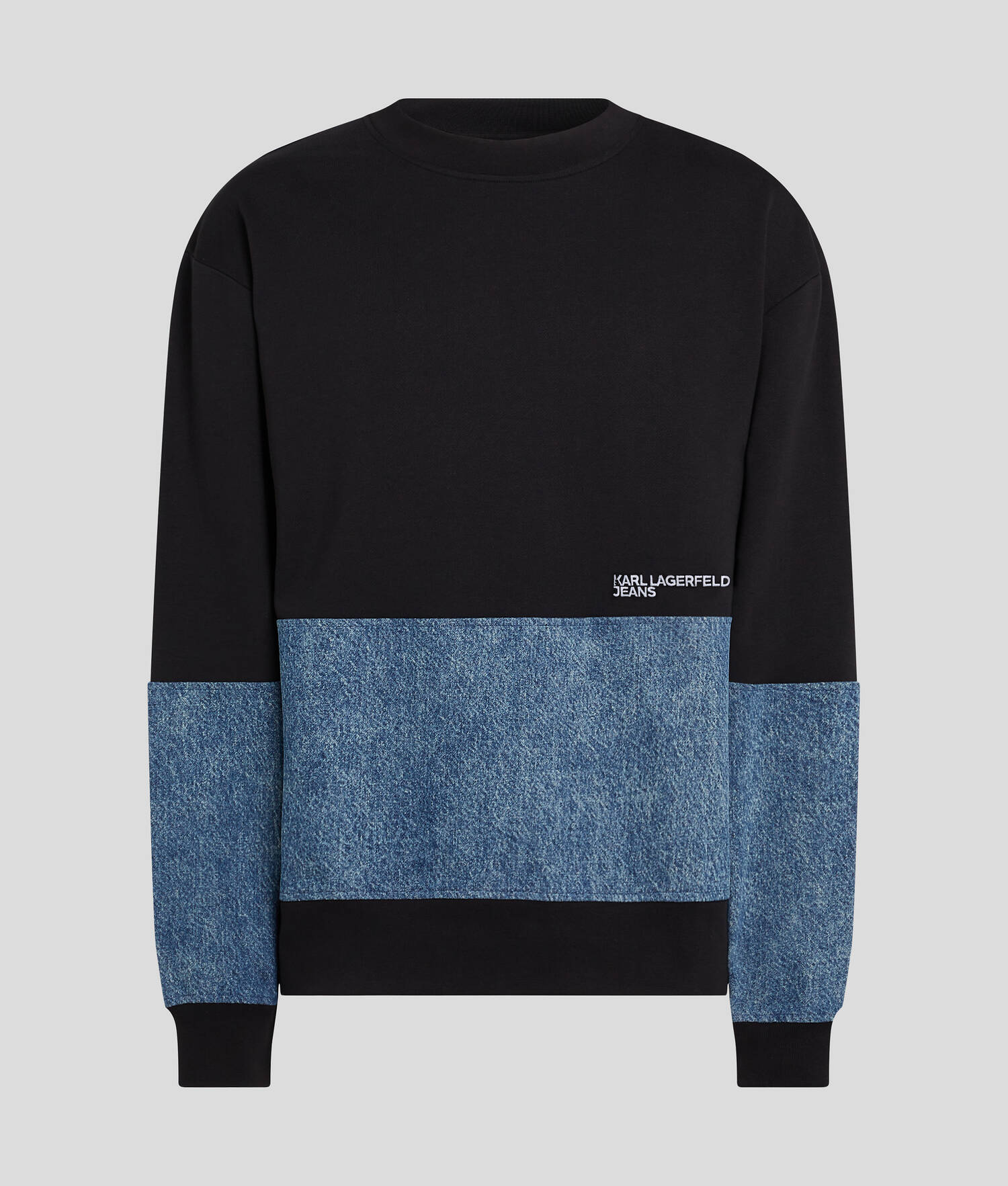SWEAT-SHIRT À EMPIÈCEMENTS EN DENIM KLJ
