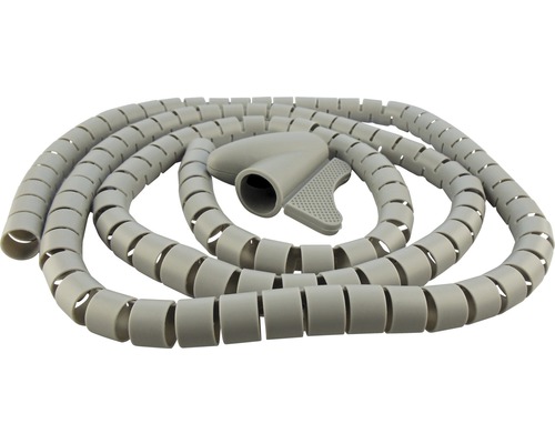 Flexibele kabelspiraalslang, 1,5 m Ø 28 mm, Schwaiger grijs