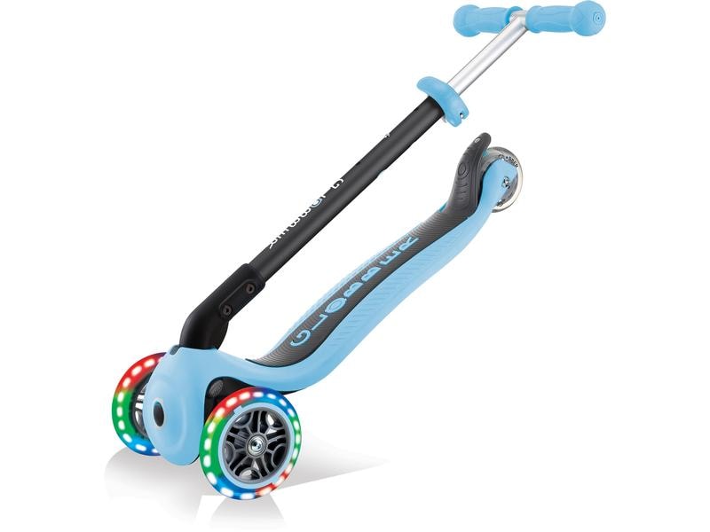 GLOBBER Scooter GO UP Foldable Plus Lights, Pastel Blau Scooter