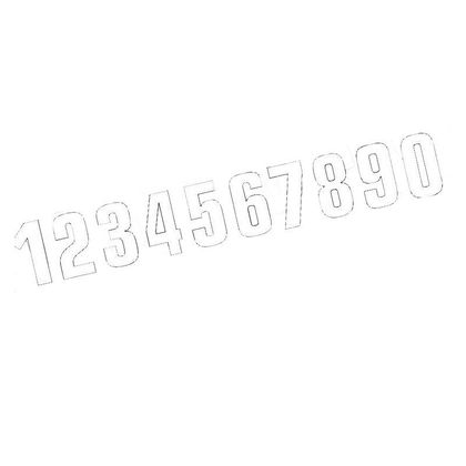 Numéros Blackbird 0 à 9 160x75mm blanc Universel - Blanc