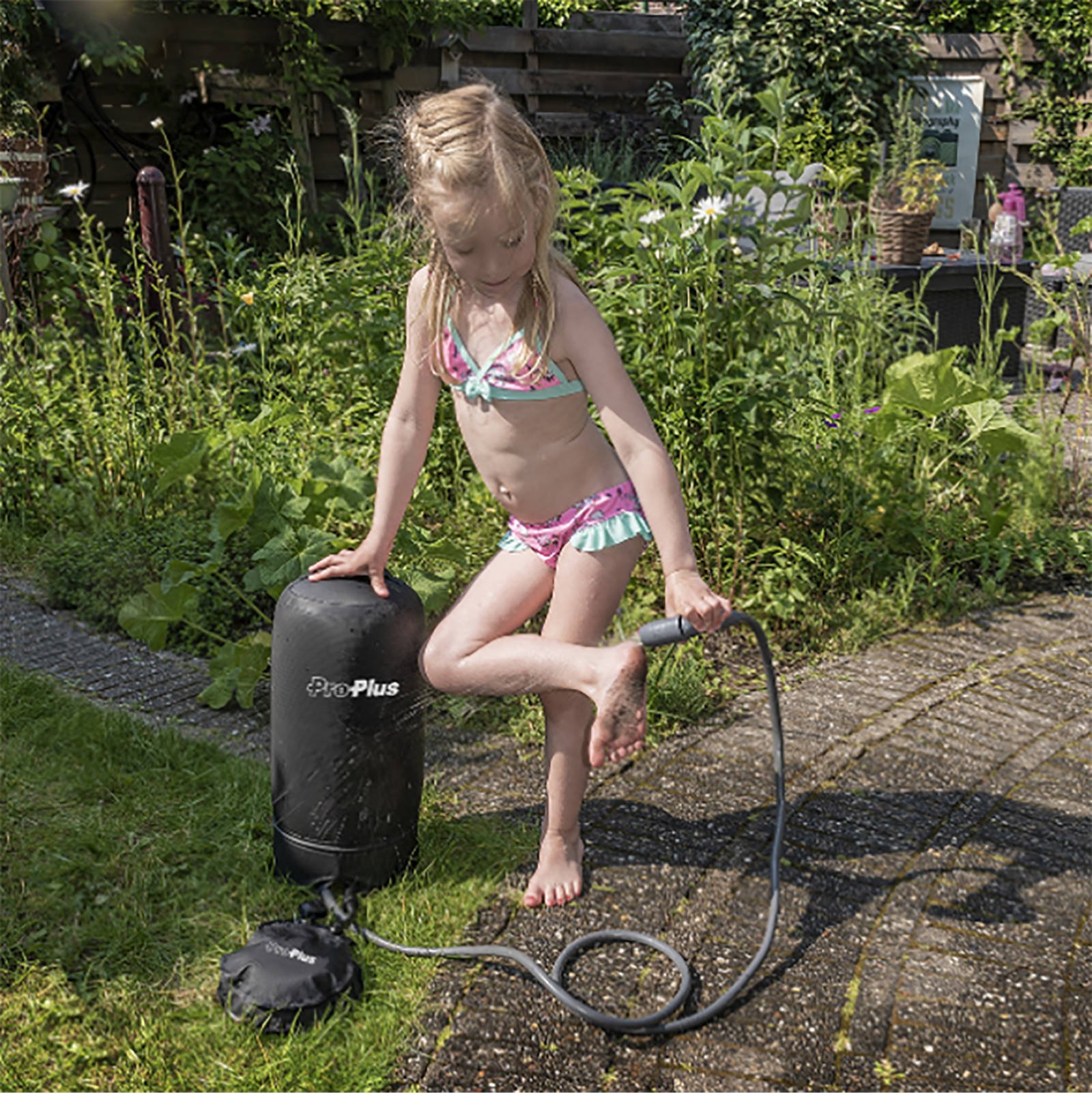 Pro Plus camping douche 11L met voetpomp