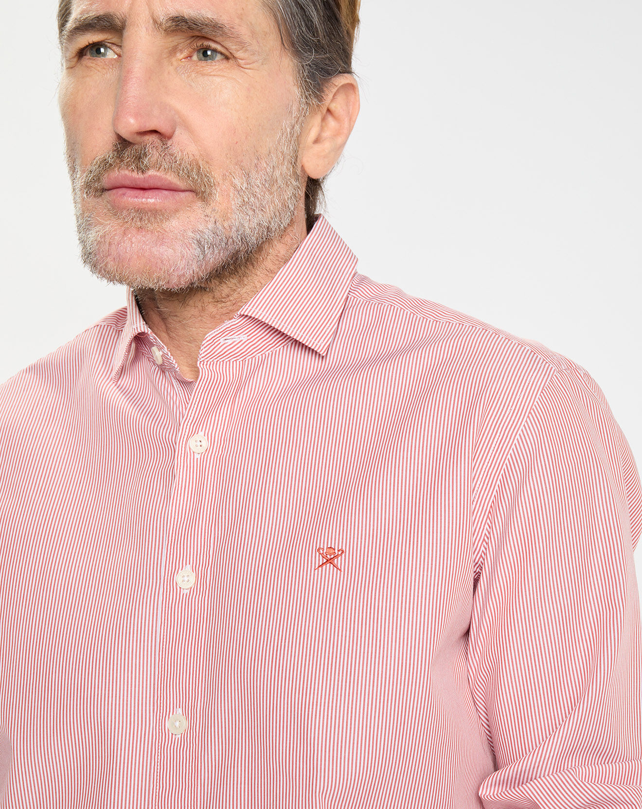 Hackett London Chemise Slim Fit Pop Milleraies rouge/blanc