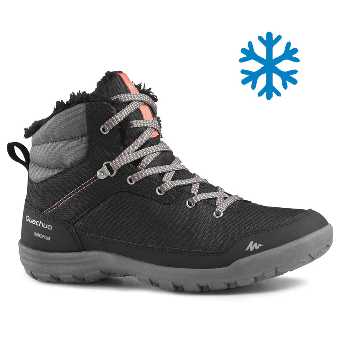Decathlon Quechua - Botas de caminhada femininas Quechua SH100 MID, quentes e impermeáveis